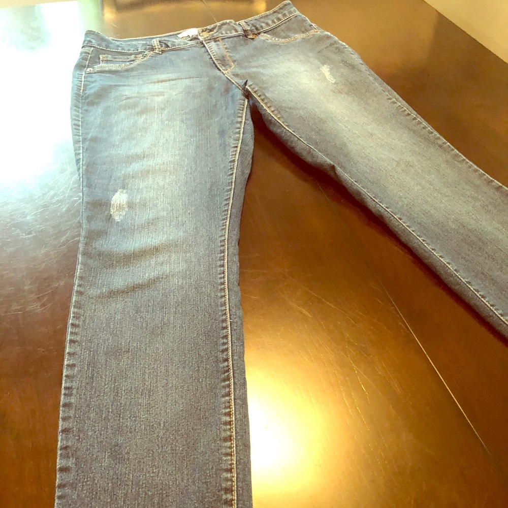 Distressed jeans